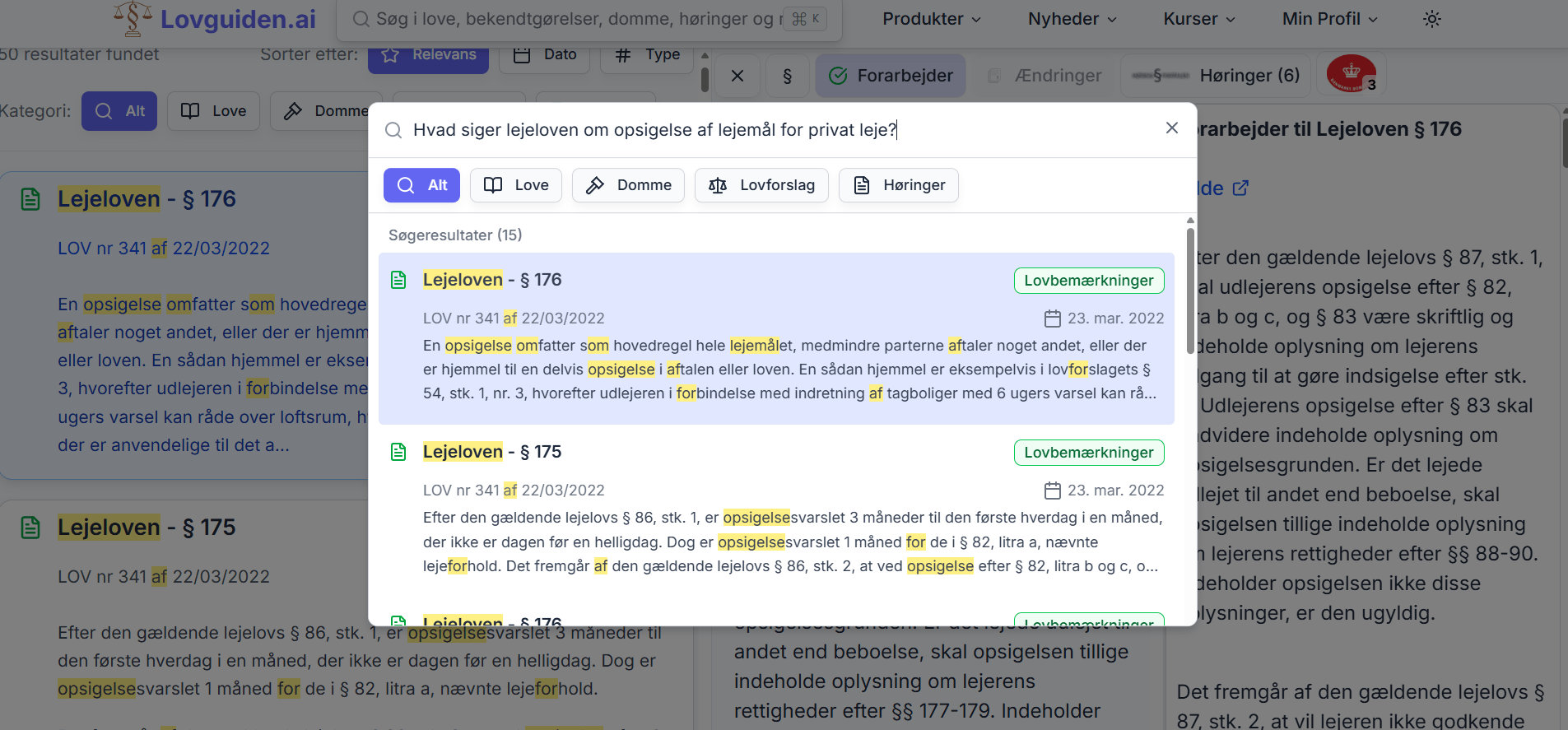 Global Search Demo - Søg på tværs af alle juridiske databaser