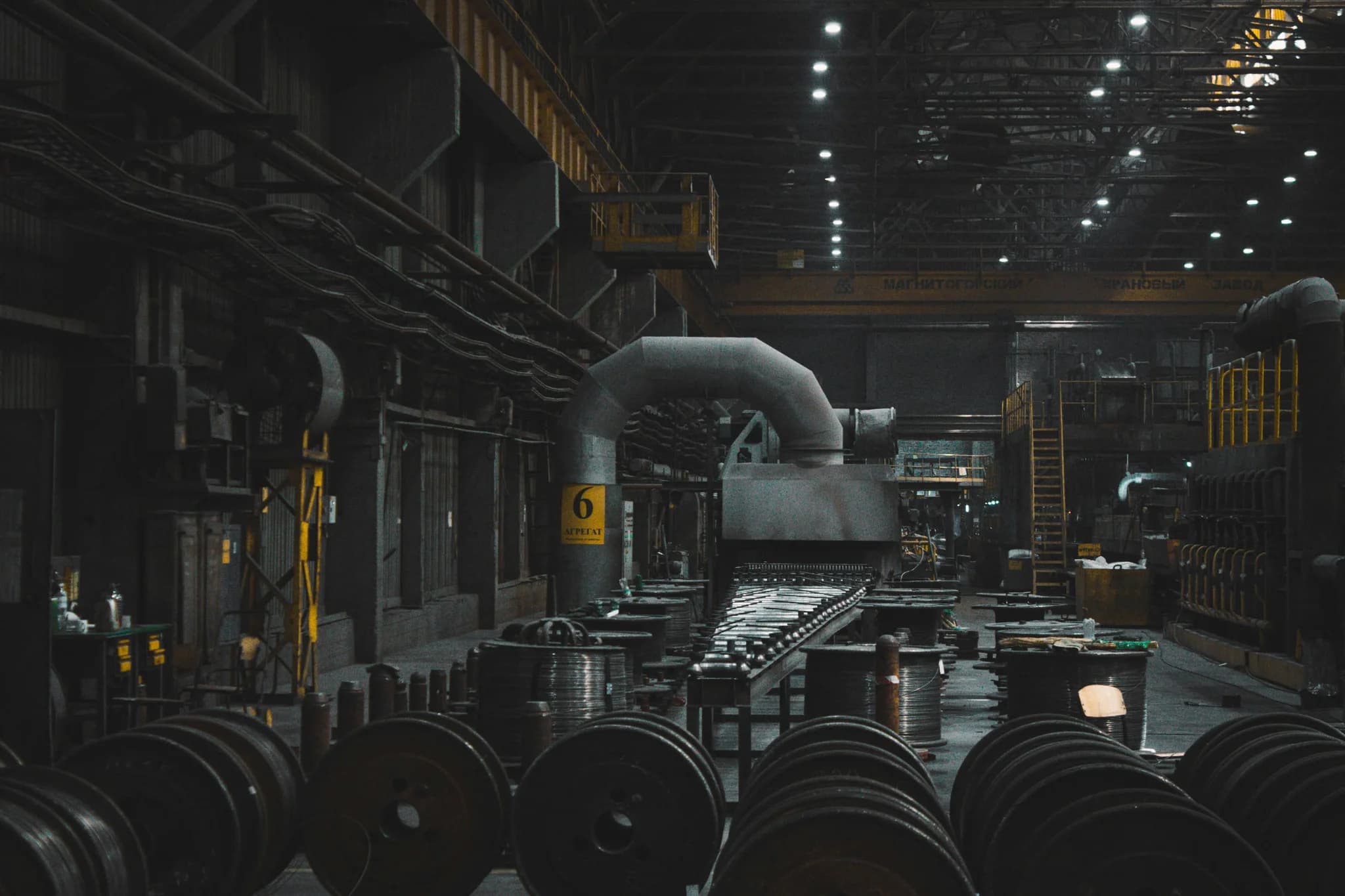 A factory filled with lots of machines and machinery