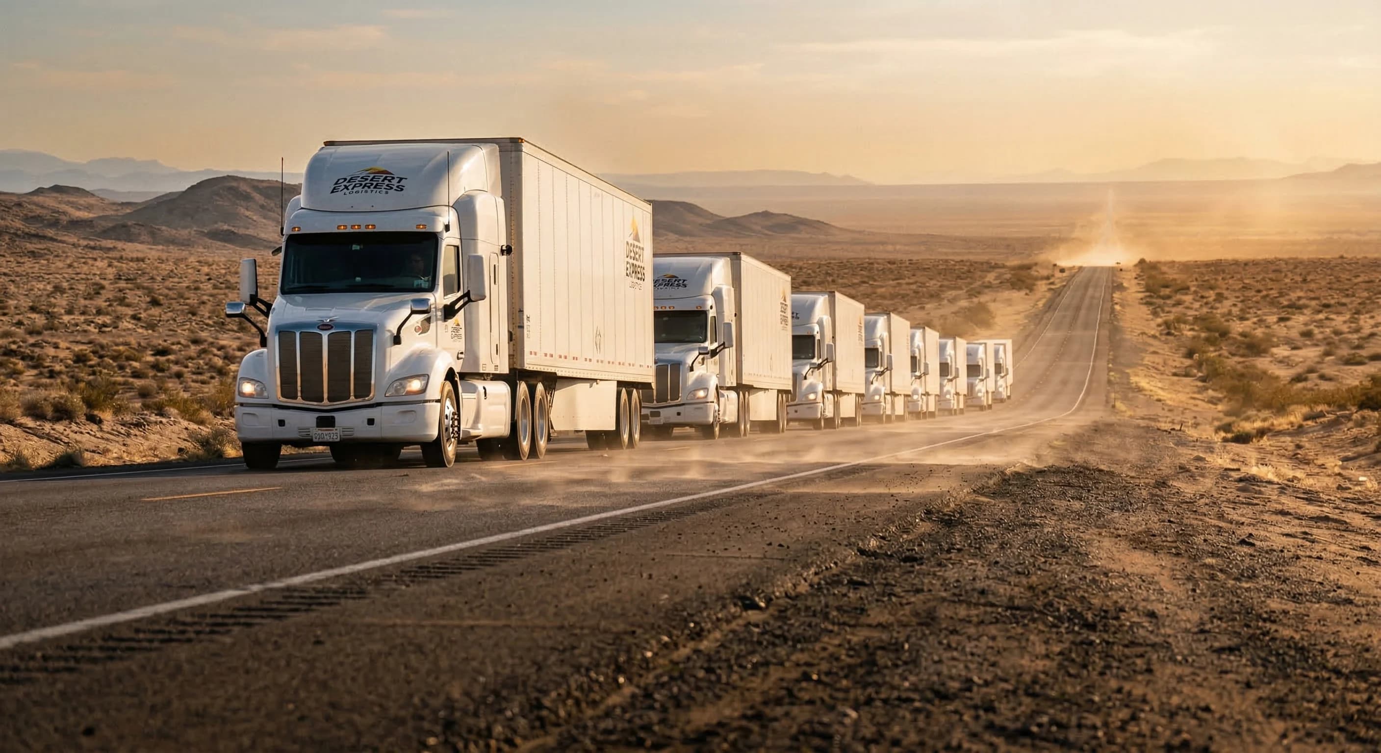 A high-angle photograph of a busy European shipping terminal at sunset, showing rows of neatly stacked shipping containers in various colors. The lighting is warm and dramatic, highlighting the textur